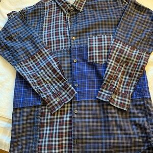 Comme des Garçons Blue Plaid Shirt